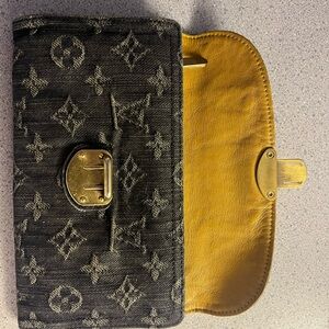 Louis Vuitton Black and Gold Wallet